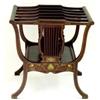 Image 1 : A FINE EDWARDIAN INLAID MAHOGANY CANTERBURY: the frieze with foliate  and shell inlaid design Est...