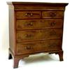 Image 1 : AN EDWARDIAN MAHOGANY CHEST: of two short and three long graduated  drawers, the top with moulded...