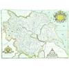Image 1 : A COLOURED PRINT: Saxton's Map of Yorkshire 1577, 24" x 32" Est.30-50...