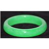 Image 2 : CHINESE GREEN JADE BANGLE; DIAMETER 2.5 IN