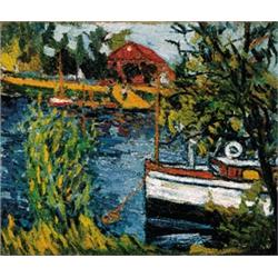 MAURICE DE VLAMINCK (1876-1958) La Seine à Chatou signed “Vlaminck” (lower right) oil on canvas...