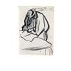 Image 1 : PABLO PICASSO (1881-1973) homme lisant signed “P. Ruiz Picasso” (upper right) conté crayon on pa...