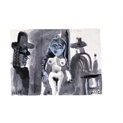 PABLO PICASSO (1881-1973) Nu debout et deux hommes signed “Picasso” (upper right) and dated “24....