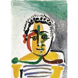 PABLO PICASSO (1881-1973) Buste de jeune garçon signed “Picasso” (upper left); dated “15.12.64.I...