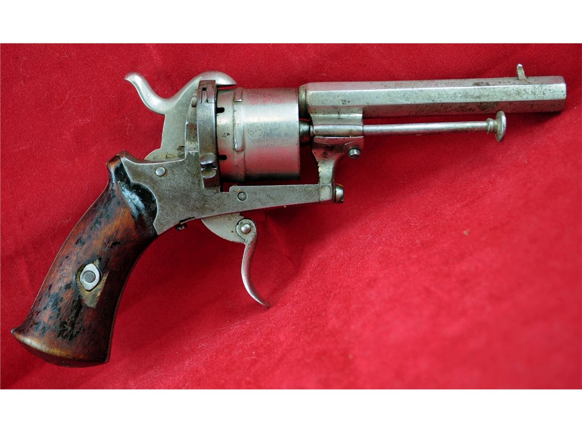 A Lefaucheux Type Pinfire Revolver With Belgium Proof
