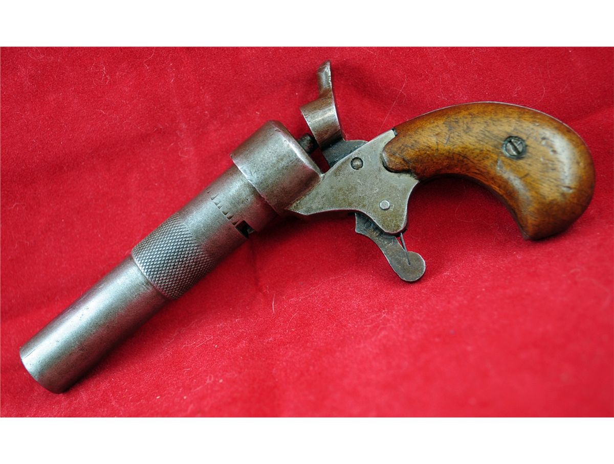 Unusual Belgian Single Shot 50 Cal Pistol Unusual Belgian Single Shot 50 Cal Pistol