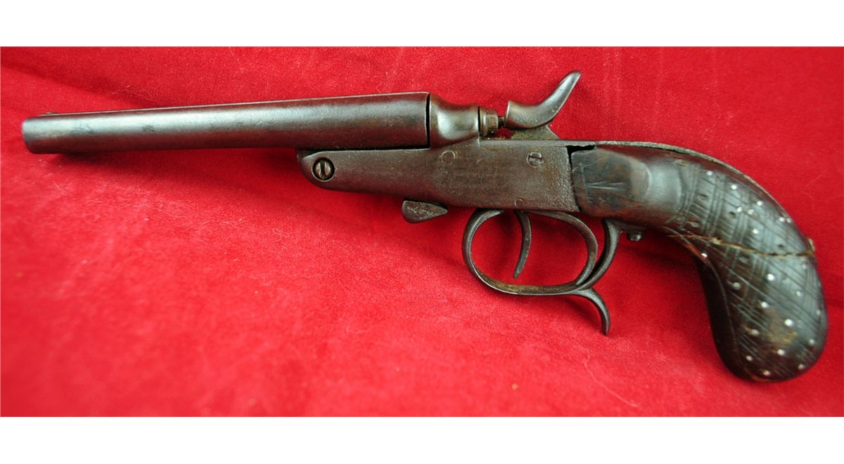 19th Century Double Barrel , Break Action Pistol