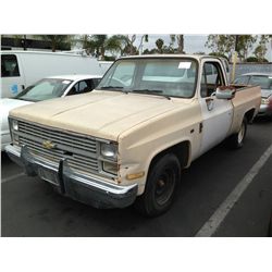 1984 CHEV CUSTOM DELUXE 10 LIGHT 1/2 TON PICKUP 8 CYL