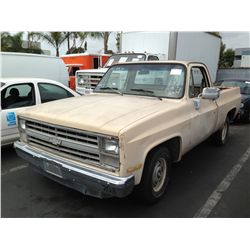 1984 CHEV CUSTOM DELUXE 10 LIGHT 1/2 TON PICKUP 8 CYL