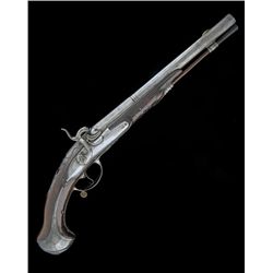 A 16-bore percussion single shot pistol signed