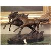 Image 1 : Beautiful Bronze Sculpture Two Running Horses