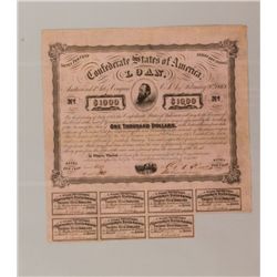 One thousand dollar eight percent CSA loan certif