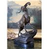 Image 4 : Regal Bronze Sculpture Ram on a Rock Edge