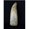 Image 1 : Scrimshaw Powder Horn Flask depicting Eagle & Lady