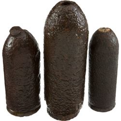 3 Excavated Civil War Parrott Projectiles