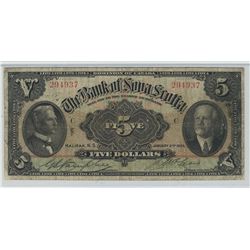 The Bank of Nova Scotia 1924 $5 CH-550-32-02 PMG F-12.Catalogue Value:  350