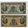 Image 1 : The Royal Bank of Canada 1935 $10 CH-630-18-04 & $20 CH-630-18-06a.  Lot of 2 notes VG to Fine.Catal