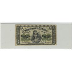 1870 25¢ PMG  VF-25, DC-1c, Plain No Series.Catalogue Value:  210