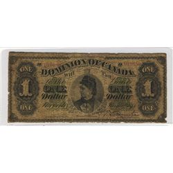 1878 $1 DC-8b Scallop Borders, Toronto  #019658.  Grades VG with minor border issues.Catalogue Value