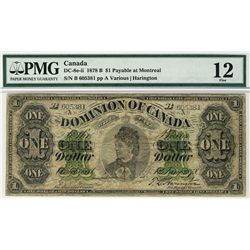 1878 $1 DC-8e-ii, PMG F12.  #605381Catalogue Value:  1750