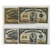 Image 1 : 1900 25¢ DC-15b(2) & 1923 25¢ DC-24c(2).  Lot of 4 notes Catalogue Value:  80
