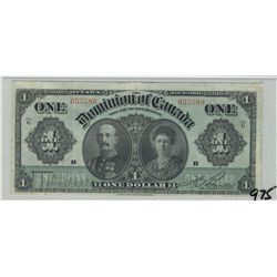 1911 $1 DC-18b #055580 pp B Boville-Green Line, PMG VF-30.Catalogue Value:  975