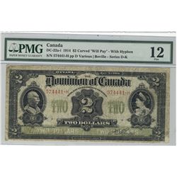 1914 $2 DC-22a-i #574441-H PMG F12.Catalogue Value:  225