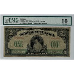 1917 $1 DC-23a #370593-G, PMG VG10.Catalogue Value:  95