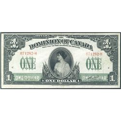 1917 $1 DC-23a-i #671282-H.  Bright VF+ note.Catalogue Value:  550