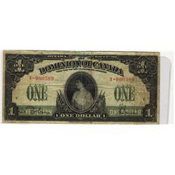 1917 $1 DC-23b #X-900589. Fine to F+ issue with light blue crayon marking.Catalogue Value:  200