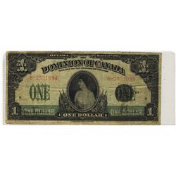 1917 $1 DC-23c #B253109A. F12 for grade with minor pinholes and lightly faded serial numbers.Catalog