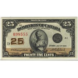 1923 25¢ DC-24d #698555 PCGS UNC-64.Catalogue Value:  500