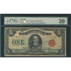 1923 $1 DC-25g #X-201361, PMG VF30.Catalogue Value:  200