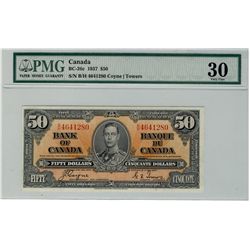 1937 $50 BC-26c #BH4641280 PMG VF30.Catalogue Value:  300