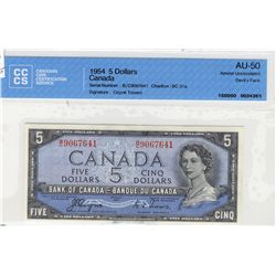 1954 $5  BC-31a #:B/C9067641 CCCS AU-50.Catalogue Value:  235