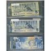Image 1 : Bank of Canada 1986-2010 $5 Banknote Lot.  Includes RADAR issues & some particular number series.  4