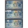 Image 1 : Bank of Canada 2005-2010 $5 Banknote Lot.  Includes Insert/replacement issues.  48 notes mainly UNC.