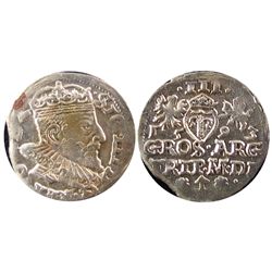 Poland; 1593 3 Grossus, Sigismund III 1587-1632.  VF/EF example.Catalogue Value:  120