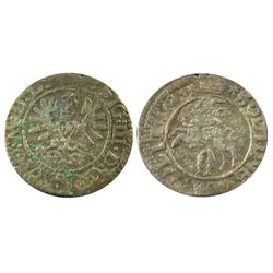 Poland; 1625 Solidus, Sigismund III.  Darker issue with light corrosion VG+ example.Catalogue Value:
