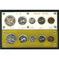 US 1954 & 1957 Proof Set, comes in rigid plastic Capital holders.Catalogue Value:  140