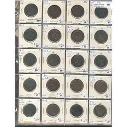 USA 1800 to 1985 1¢ Partial set.  Includes 1800-1856 Lg cents Good to Fine as per picture & 1941 to 