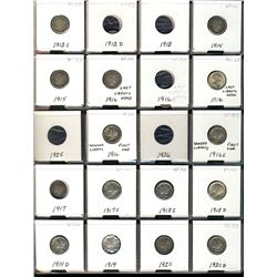 US 1900 10¢ to 2012 incomplete Date Set. Includes 120+ pcs Fine to Proof.  No key issues.Catalogue V