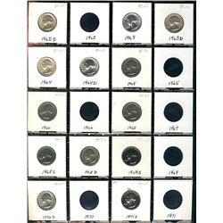 US 1962 25¢ to 2012 incomplete Date Set.  Includes 85 pcs Fine to Proof.  No key issues.Catalogue Va