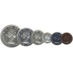 RCM, 1954 SF Proof Like set.  All coins graded ICCS PL66 with Cameo to Heavy Cameo designations.Cata