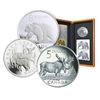 RCM Lot; includes Wildlife Stamp & Coin sets, Deer & Fawn, Elusive Loon, Grizzly, Walrus, Polar Bear
