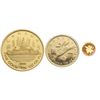 Image 1 : RCM Lot; 1/25 gold coins, 2004 Moose, 2005 Voyageur & 2006 Cowboy.  All 3 in original cases.Catalogu