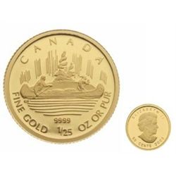 RCM Lot; Includes 2005 1/25 oz Gold Voyageur Coin.  Comes in original Red box.Catalogue Value:  140