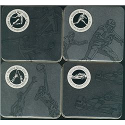 RCM Lot.  Includes Box with complete set of Sports Sterling Proof 50¢.  Each in there own tin case.C