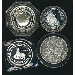 Medallion Lot;  includes 60th Ann. Cobalt struck .999 silver (43grs), ONA  2007 45th annual conventi