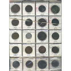 Tokens Lot.  Small lot includes 70+ tokens mainly lower Canada & Quebec Tokens along with a small po